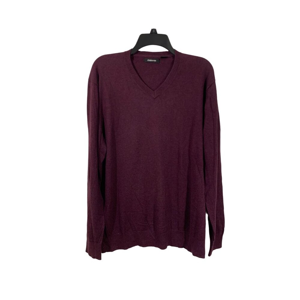 Claiborne XL Burgundy V-Neck Sweater